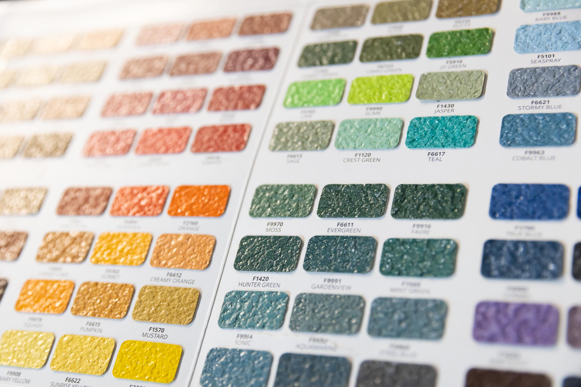 decorative quartz color options for epoxy floor repair in Kansas City